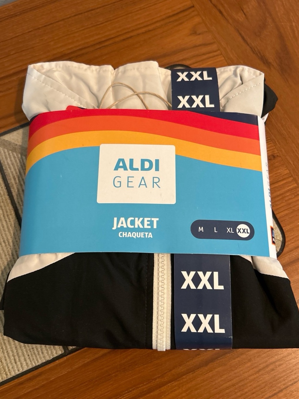 ALDI GEAR Men's Black and White Jacket - XXL